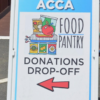 sign for food pantry donations